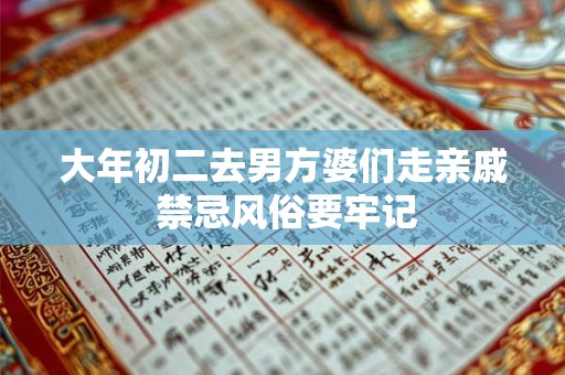 大年初二去男方婆们走亲戚 禁忌风俗要牢记
