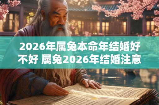 2026年属兔本命年结婚好不好 属兔2026年结婚注意事项