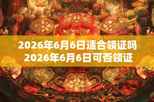 2026年6月6日适合领证吗 2026年6月6日可否领证