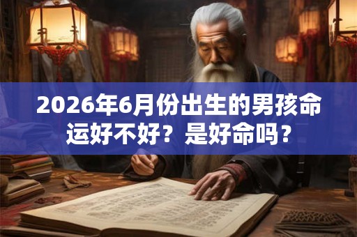 2026年6月份出生的男孩命运好不好？是好命吗？