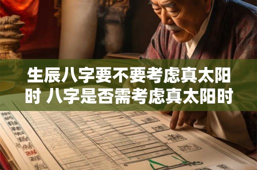 生辰八字要不要考虑真太阳时 八字是否需考虑真太阳时 生辰八字要不要考虑真太阳时 八字是否需考虑真太阳时