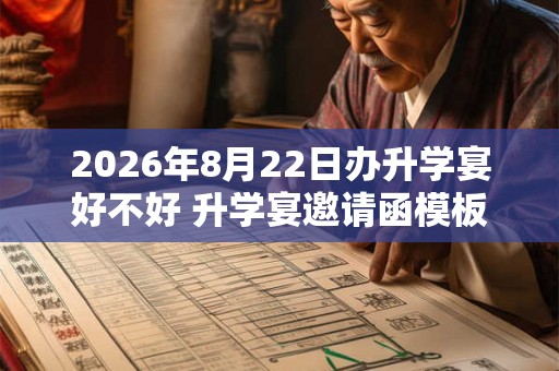 2026年8月22日办升学宴好不好 升学宴邀请函模板