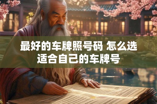 最好的车牌照号码 怎么选适合自己的车牌号