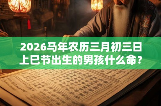 2026马年农历三月初三日上巳节出生的男孩什么命? 2026马年农历三月初三日上巳节出生的男孩什么命?