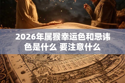 2026年属猴幸运色和忌讳色是什么 要注意什么 2026年属猴幸运色和忌讳色是什么 要注意什么