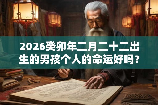 2026癸卯年二月二十二出生的男孩个人的命运好吗？