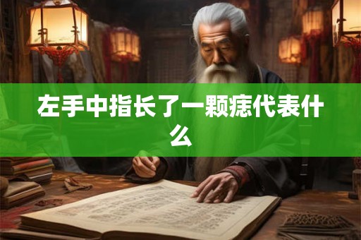 左手中指长了一颗痣代表什么 左手中指长了一颗痣代表什么