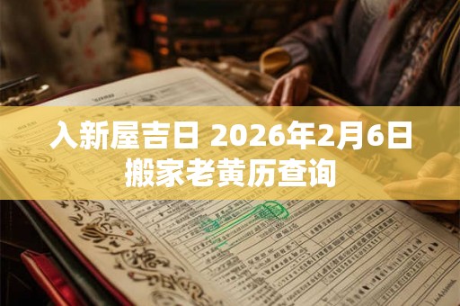 入新屋吉日 2026年2月6日搬家老黄历查询 入新屋吉日 2026年2月6日搬家老黄历查询