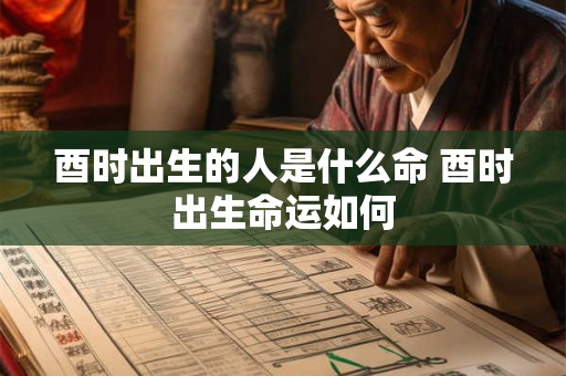 酉时出生的人是什么命 酉时出生命运如何