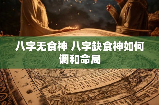 八字无食神 八字缺食神如何调和命局