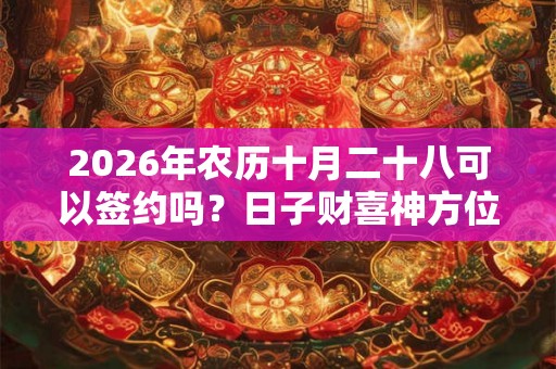 2026年农历十月二十八可以签约吗？日子财喜神方位？