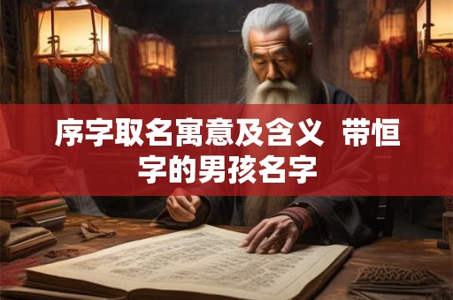 序字取名寓意及含义  带恒字的男孩名字