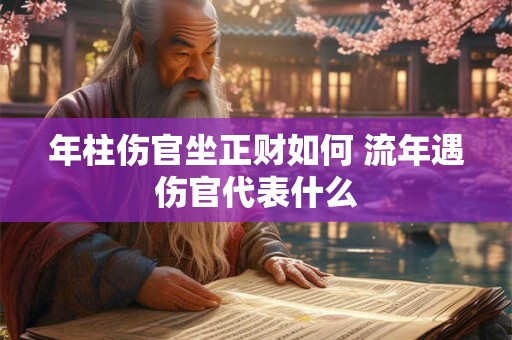 年柱伤官坐正财如何 流年遇伤官代表什么 年柱伤官坐正财如何 流年遇伤官代表什么