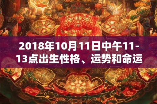2018年10月11日中午11-13点出生性格、运势和命运
