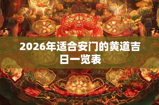 2026年适合安门的黄道吉日一览表