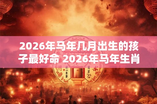 2026年马年几月出生的孩子最好命 2026年马年生肖最佳月份