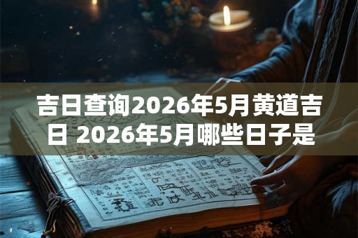 吉日查询2026年5月黄道吉日 2026年5月哪些日子是黄道吉日 吉日查询2026年5月黄道吉日 2026年5月哪些日子是黄道吉日