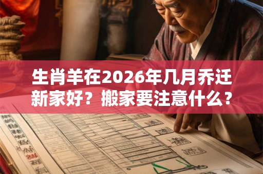 生肖羊在2026年几月乔迁新家好？搬家要注意什么？