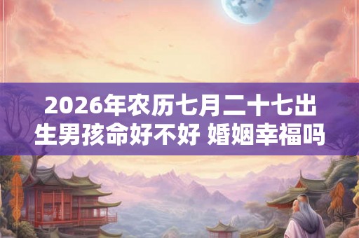 2026年农历七月二十七出生男孩命好不好 婚姻幸福吗 2026年农历七月二十七出生男孩命好不好 婚姻幸福吗