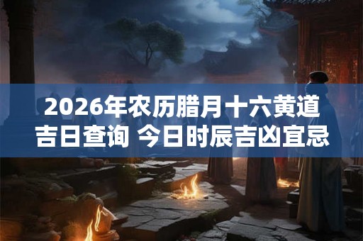 2026年农历腊月十六黄道吉日查询 今日时辰吉凶宜忌 2026年农历腊月十六黄道吉日查询 今日时辰吉凶宜忌