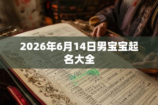 2026年6月14日男宝宝起名大全