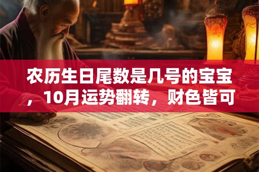 农历生日尾数是几号的宝宝，10月运势翻转，财色皆可得！