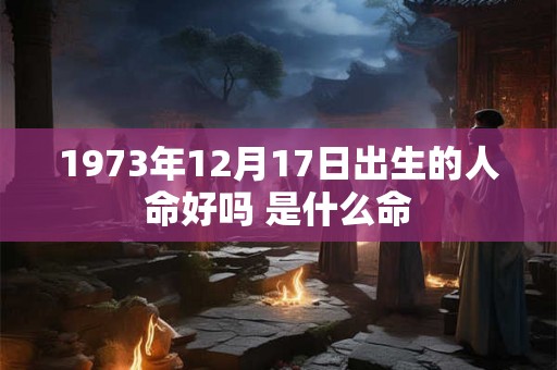 1973年12月17日出生的人命好吗 是什么命