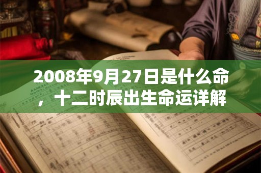 2008年9月27日是什么命，十二时辰出生命运详解