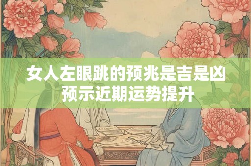 女人左眼跳的预兆是吉是凶 预示近期运势提升