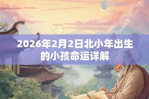 2026年2月2日北小年出生的小孩命运详解