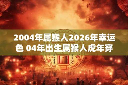 2004年属猴人2026年幸运色 04年出生属猴人虎年穿什么颜色衣服好