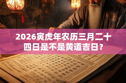 2026寅虎年农历三月二十四日是不是黄道吉日？