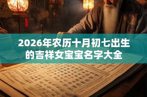 2026年农历十月初七出生的吉祥女宝宝名字大全