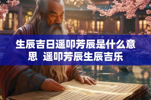 生辰吉日遥叩芳辰是什么意思  遥叩芳辰生辰吉乐