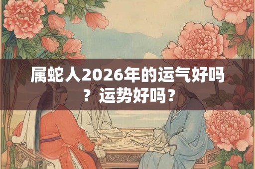 属蛇人2026年的运气好吗？运势好吗？