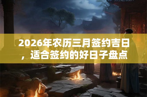 2026年农历三月签约吉日，适合签约的好日子盘点