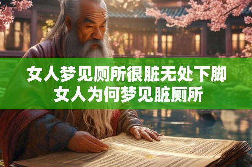 女人梦见厕所很脏无处下脚 女人为何梦见脏厕所