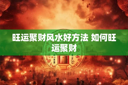 旺运聚财风水好方法 如何旺运聚财 旺运聚财风水好方法 如何旺运聚财