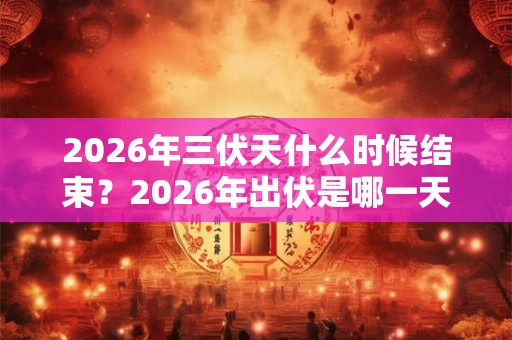 2026年三伏天什么时候结束？2026年出伏是哪一天？