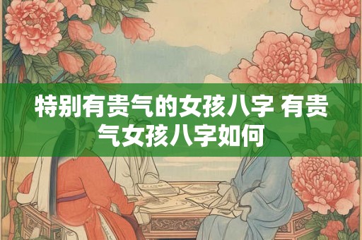 特别有贵气的女孩八字 有贵气女孩八字如何