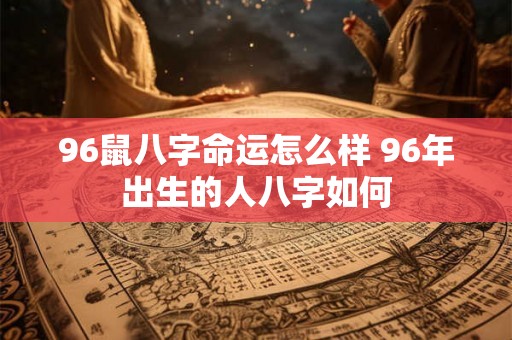96鼠八字命运怎么样 96年出生的人八字如何