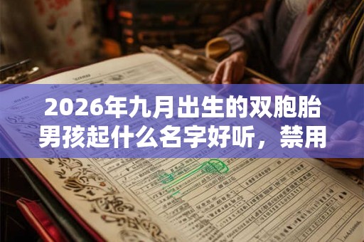 2026年九月出生的双胞胎男孩起什么名字好听，禁用什么字