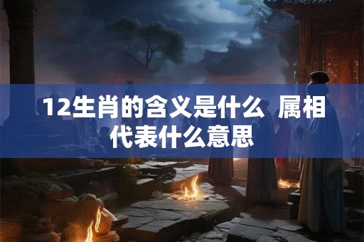 12生肖的含义是什么  属相代表什么意思