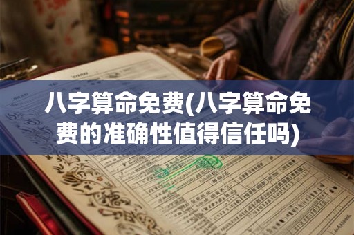 八字算命免费(八字算命免费的准确性值得信任吗)