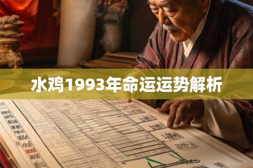 水鸡1993年命运运势解析