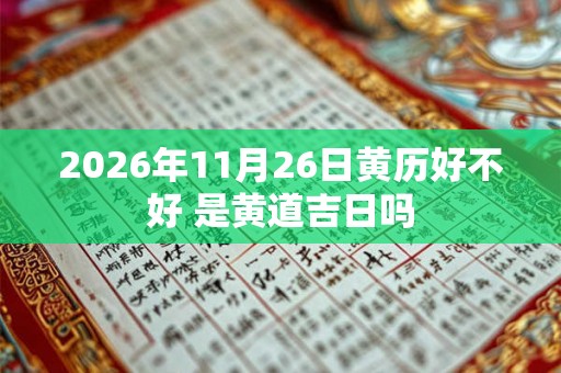 2026年11月26日黄历好不好 是黄道吉日吗