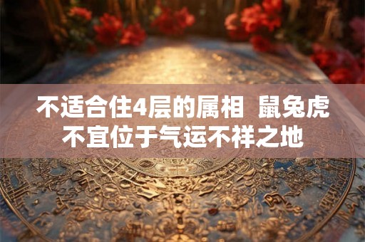 不适合住4层的属相  鼠兔虎不宜位于气运不祥之地