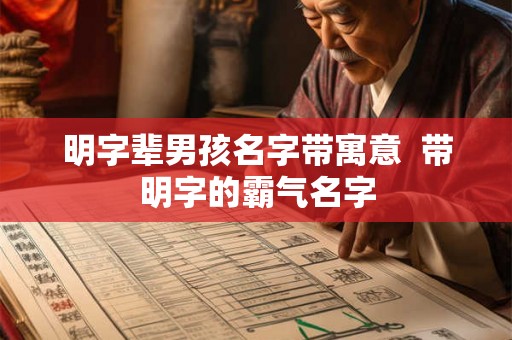 明字辈男孩名字带寓意  带明字的霸气名字