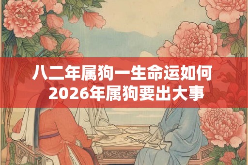 八二年属狗一生命运如何  2026年属狗要出大事