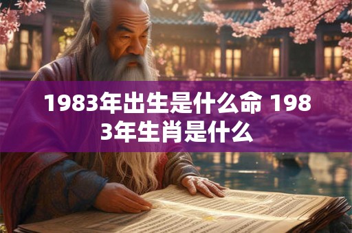 1983年出生是什么命 1983年生肖是什么
